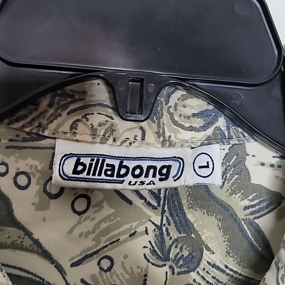 Vintage Billabong Hawaiian Button Down Shirt Size Large - Picture 5 of 8